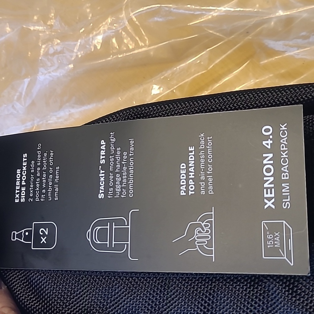 Samsonite Xenon 4.0 Slim Black Laptop Backpack NWT - Picture 11 of 13